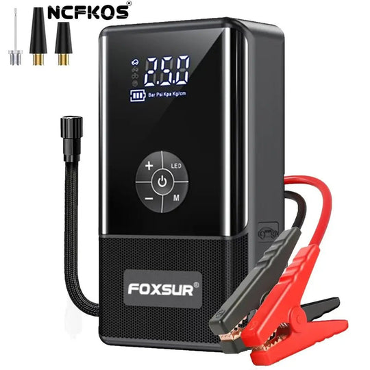 4 - en - 1 : Démarreur Voiture 12V + Power Bank 6000mAh + Compresseur d’Air + Lampe LED - AUTOSTORE