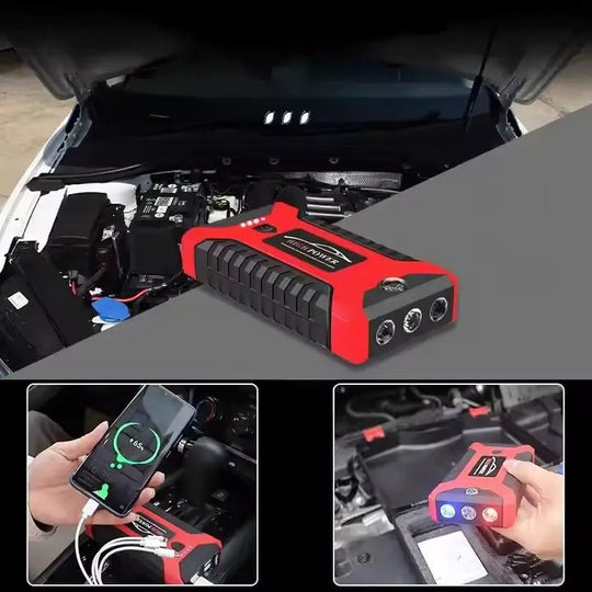 Power Bank Auto 99800mAh – Démarreur de Batterie + Compresseur de Pneus 12V Multifonction - GPS